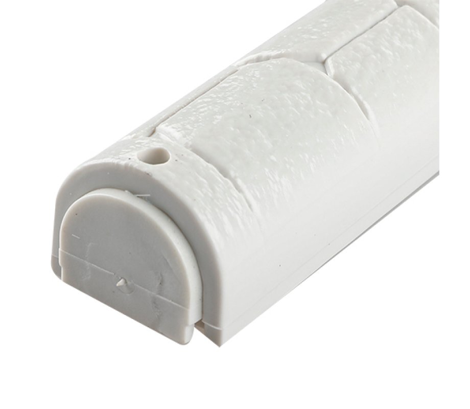 White Plastic Mezuzah Case with Western Wall Image – Silver Shin