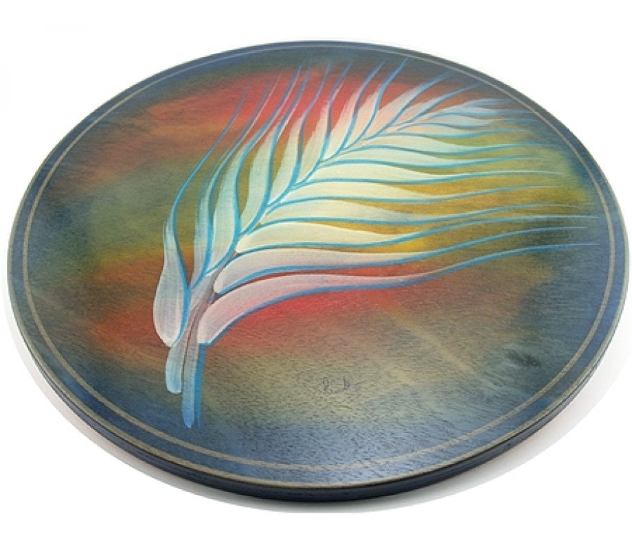 White Plume Lazy Susan by Kakadu Art
