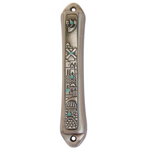 Windmill Jerusalem design Mezuzah by Yealat Chen