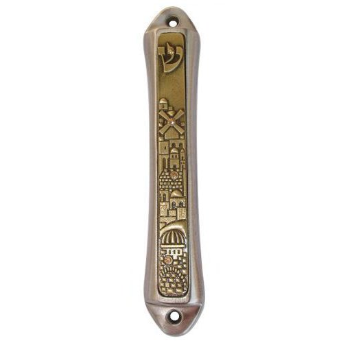 Windmill Jerusalem design Mezuzah by Yealat Chen