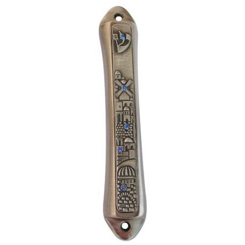 Windmill Jerusalem design Mezuzah by Yealat Chen