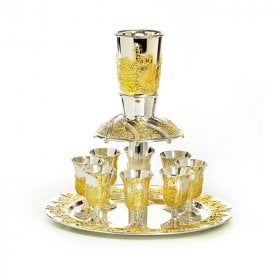 Ornate 8 Cup Wine Fountain Set