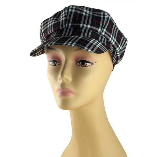 Womens Burberry Style Checked Cap - Choice of Colors