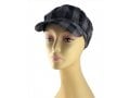 Womens Checked Cap with Metallic Threads