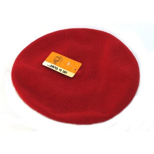 Womens Classic Red Cotton Beret