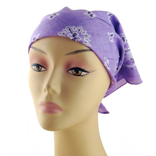 Womens Paisley Cotton Head Scarf - Variety of Colors