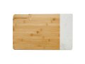 Wood Challah Board with Knife - Marble Strip Design