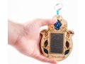 Wood Hamsa Wall Russian Home Blessing - Jerusalem with Semi-Precious Stones
