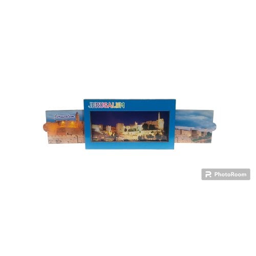 Wood Magnet with Slide-Open Sides - Citadel of David and Jerusalem City Wall