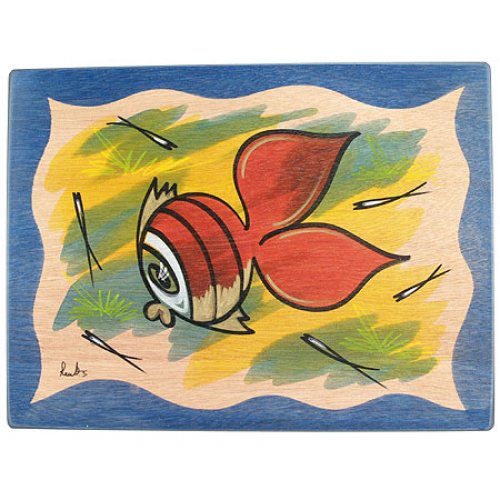 Wood Place Mat with Fish by Kakadu