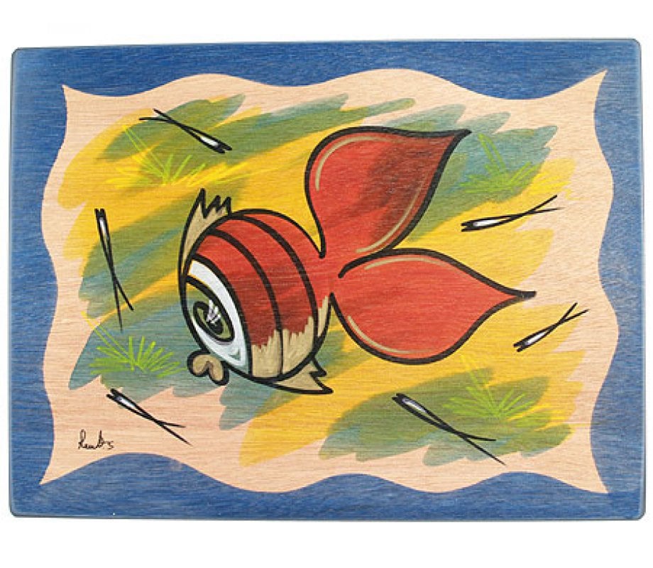 Wood Place Mat with Fish by Kakadu