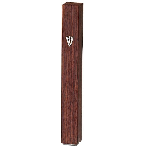 Wood-like Plastic Mezuzah Case, Dark Brown  Option: for 10cm or 12 cm Scroll