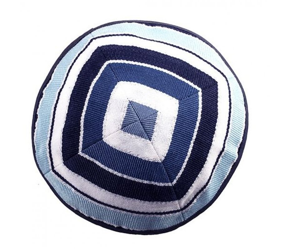 Yair Emanuel 3-Piece Tallit Set, Blue Stripes