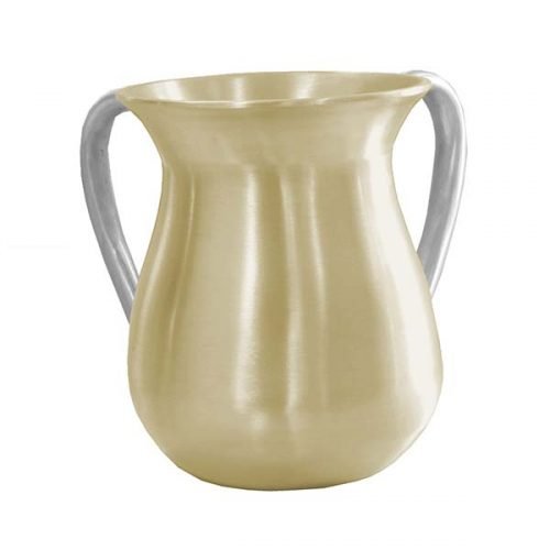 Yair Emanuel Anodized Aluminum Classic Netilat Yadayim Wash Cup - Pearl