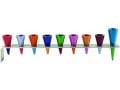 Yair Emanuel Anodized Aluminum Cones Hanukkah Menorah - Multicolored