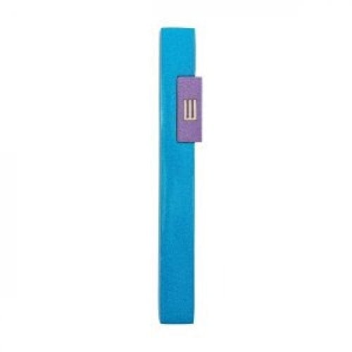 Yair Emanuel Anodized Aluminum Mezuzah Case With Rectangle - Turquoise