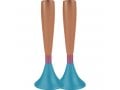 Yair Emanuel Anodized Aluminum Slender Candlesticks - Two-Tone