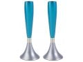 Yair Emanuel Anodized Aluminum Slender Shabbat Candlesticks