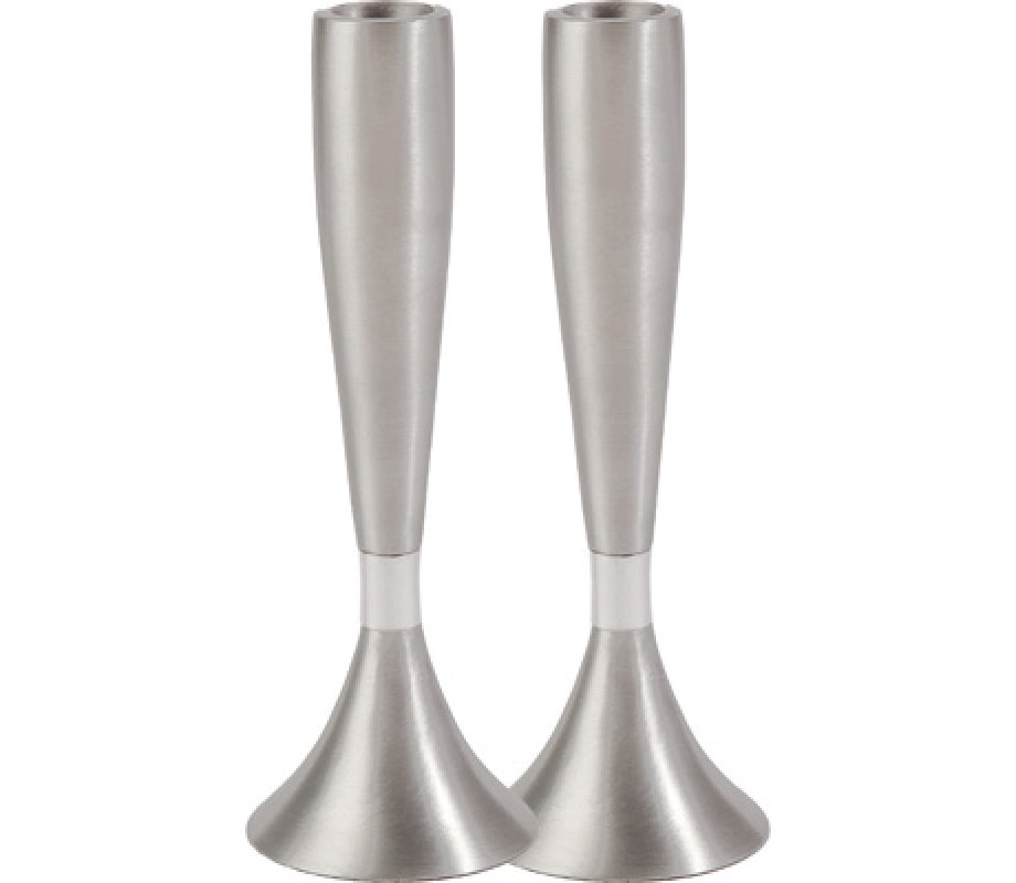 Yair Emanuel Anodized Aluminum Slender Shabbat Candlesticks