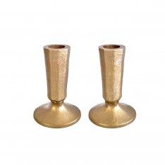 Yair Emanuel Antique Style Small Brass Candlesticks