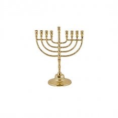 Yair Emanuel Brass Color Classic Hanukkah Menorah