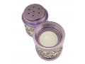 Yair Emanuel Compact Havdalah Spice Box & Candle Holder, Cutout Design - Purple