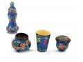 Yair Emanuel Compact Shabbat Candlesticks and Havdalah Set - Pomegranates