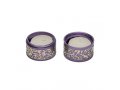 Yair Emanuel Compact Travelling Candlesticks, Cutout Pomegranates - Purple