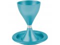 Yair Emanuel Contemporary Style Aluminum Kiddush Cup and Plate