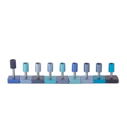Yair Emanuel DIY Cylinders Chanukah Menorah - Blue