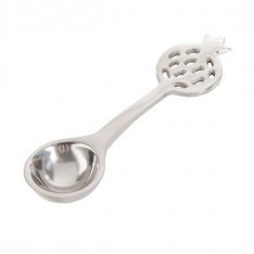 Yair Emanuel Decorative Silver Color Spooon - Pomegranate Seed Design