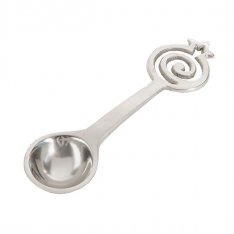 Yair Emanuel Decorative Silver Color Spooon - Pomegranate Spiral