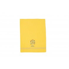 Yair Emanuel Dish Towel, Embroidered Pomegranate Tree - Yellow
