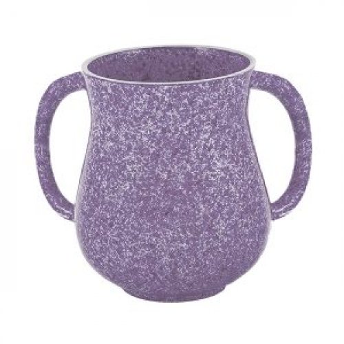 Yair Emanuel Faux Marble Netilat Yadayim Wash Cup - Purple