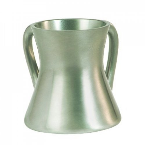 Yair Emanuel Gleaming Aluminum Small Hourglass Wash Cup - Silver