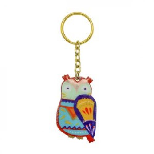 Yair Emanuel, Gold Key Chain - Colorful Wise Old Owl