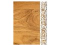 Yair Emanuel Grained Wood Challah Board with Decorative Metal Cutout Border