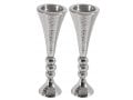 Yair Emanuel Hammered Aluminum Stem Candlestick - Colored Beads