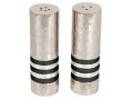 Yair Emanuel Hammered Nickel Salt and Pepper Shakers - Decorative Bands