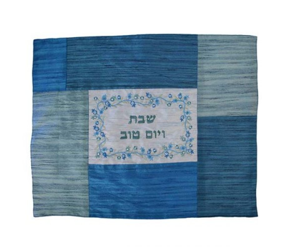 Yair Emanuel, Hot Plate Plata Cover with Fabric Collage - Blue