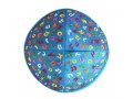 Yair Emanuel Kippah for Children  Embroidered Colored Alef Bet Letters on Blue