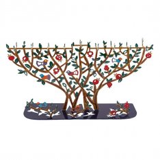 Yair Emanuel Laser Cut Chanukah Menorah for Tea Lights - Live Pomegranates