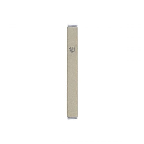 Yair Emanuel Matte Metal Mezuzah Case with Shin Letter - Pearl
