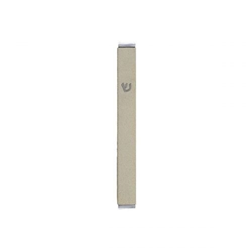 Yair Emanuel Matte Metal Mezuzah Case with Shin Letter - Pearl