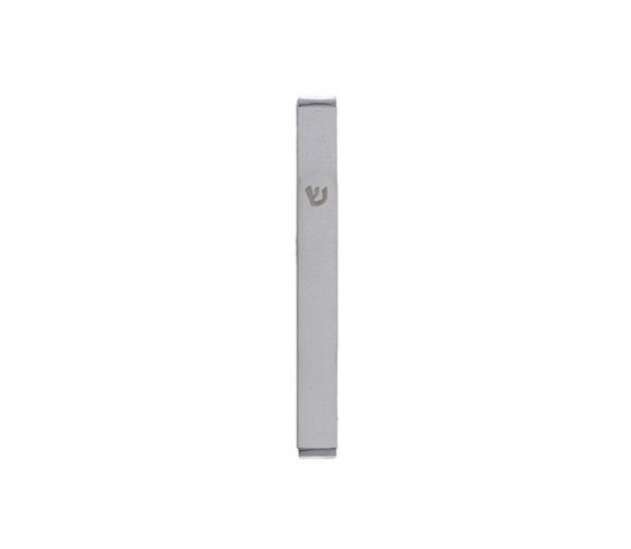 Yair Emanuel Matte Metal Mezuzah Case with Shin Letter - White