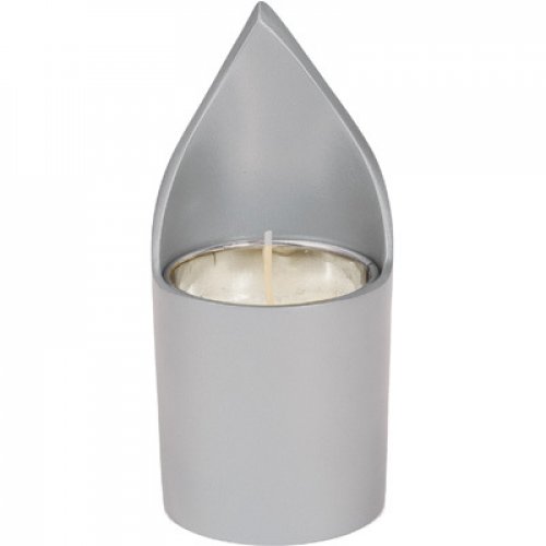 Yair Emanuel Metal Yahrzeit Memorial Candle Holder - Flame Shaped