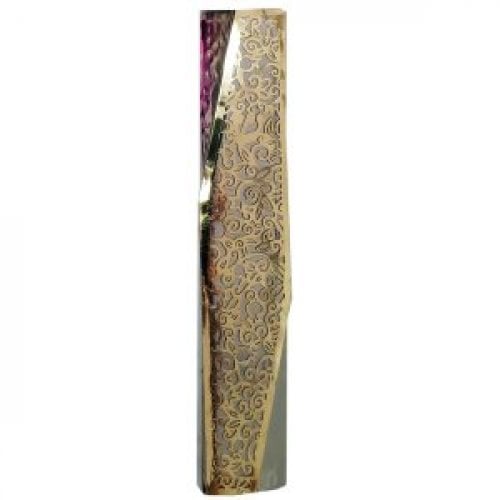 Yair Emanuel Mezuzah Case, Geometric Style and Pomegranates - Choice of Colors