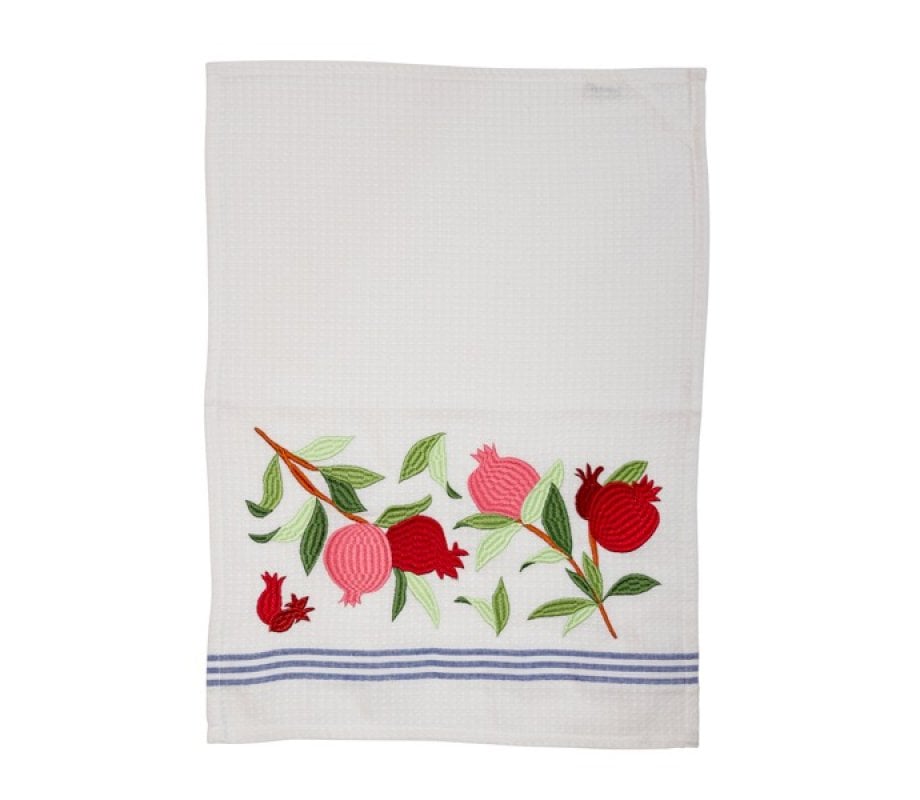 Yair Emanuel Netilat Yadayim Towel - Embroidered Large Pomegranates