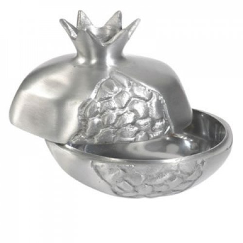 Yair Emanuel Pomegranate Shaped Honey Dish, Small - Silver