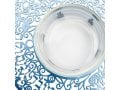 Yair Emanuel Raised Honey Dish with Cutout Pomegranates and Shanah Tovah - Blue